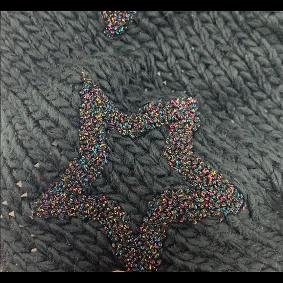 Marcus Alder Black Soft Knit Star Triangle Scarf NEW - Picture 4 of 4